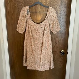 Reformation Jeans Vivi square neck puff sleeve floral Babydoll dress size M